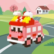 Thumbnail 6 of Deli Конструктор-кола Genius, 400 части, розова