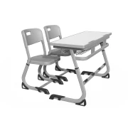Thumbnail 3 of Ергономичен чин RFG Ergo School, от I до XII клас, с регулируема височина, двоен, 1200 х 500 х 700-790 mm, MDF, бял плот, сив метал