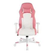 Thumbnail 4 of Геймърски стол RFG Amaze, екокожа, полиамидна основа, до 130 kg, розово-бял