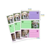 Thumbnail 2 of Herma Самозалепващи се етикети Кученца, ученически, 9 броя