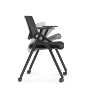 Thumbnail 2 of Посетителски стол RFG Shape M, дамаска и меш, до 120 kg, черна седалка, черна облегалка, 2 броя в комплект, сглобена мостра