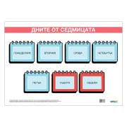 Thumbnail 1 of Office 1 Ученическо табло ''Дните от седмицата'', ламинирано, 50 x 70 cm