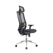 Thumbnail 6 of Ергономичен стол RFG Artur HB, дамаска и меш, до 150 kg, тъмносива седалка, черна облегалка