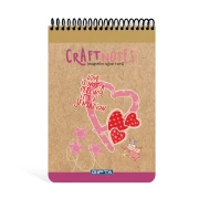 Thumbnail 4 of Gipta Craft Notes Пад, А5, бяла, широки редове, микроперфорация, твърда корица, със спирала, 100 листа