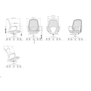 Thumbnail 5 of Офис стол RFG Egg W, дамаска и меш, полиамидна основа, до 130 kg, червен