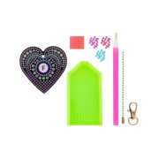 Thumbnail 3 of Moxy Ключодържател за рисуване с мъниста - Сърце
