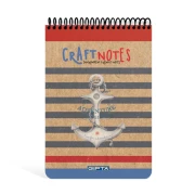 Thumbnail 4 of Gipta Craft Notes Пад, А5, бяла, широки редове, микроперфорация, твърда корица, със спирала, 100 листа