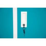 Thumbnail 4 of Гардероб RFG, метален, троен, с три врати, 120 х 40 х 120 cm, бял, с тюркоазени врати