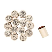 Thumbnail 2 of Creativ Company Печати с емоции, дървени, 15 броя