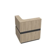 Thumbnail 4 of Ъглов модул за рецепция RFG Joy, десен, с права декорация, ПДЧ, кехлибарен дъб и антрацит