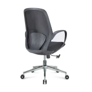 Thumbnail 5 of Офис стол RFG Egg W Chrome, дамаска и меш, полипропиленова основа, до 130 kg, черен