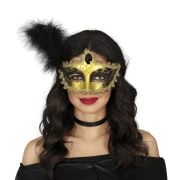 Thumbnail 2 of Маска с пера, златисто-черна