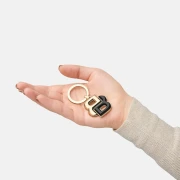 Thumbnail 3 of Hugo Boss Ключодържател Double B, черно-златист