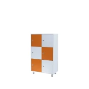 Thumbnail 1 of Шкаф RFG Dale, с 6 отделения, 800 х 400 х 1200 mm, ПДЧ, бяло-оранжев