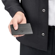 Thumbnail 4 of Hugo Boss Калъф за карти Saffiano, с 6 отделения, сив