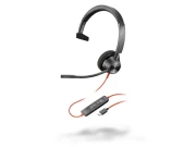 Thumbnail 2 of Слушалки HP Poly Blackwire 3310, с кабел 2.15 m, с микрофон, USB Type-C/Type-A адаптер, USB Type-C/USB Type-A, 118 dB