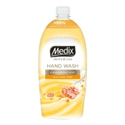 Thumbnail 1 of Течен сапун Medix Cream Milk & Honey, пълнител, 800 ml, оранжев