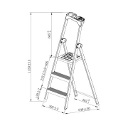 Thumbnail 7 of Стълба Twin, алуминиева, 2+1 стъпала
