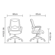 Thumbnail 2 of Офис стол RFG Sven W, дамаска и меш, Tilt механизъм, до 120 kg, черен