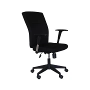 Thumbnail 3 of Офис стол HZR 02 101, екокожа, до 120 kg, черен, сглобена мостра