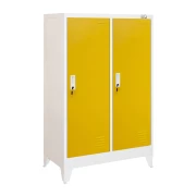 Thumbnail 5 of Гардероб RFG, метален, двоен, с две врати, 80 х 40 х 120 cm, бял, с жълти врати