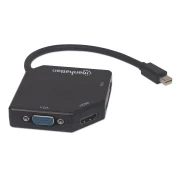 Thumbnail 2 of Адаптер Manhattan 3 в 1 Mini DisplayPort, Male към HDMI/DVI/VGA Female