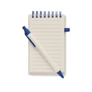 Thumbnail 3 of More Than Gifts Комплект тефтер и химикалка Mito, A6, от рециклиран картон, сини