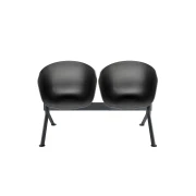 Thumbnail 2 of Посетителска пейка RFG Simon Black, с 2 места, полипропилен, метална основа