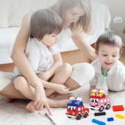 Thumbnail 4 of Deli Конструктор-кола Genius, 400 части, червена