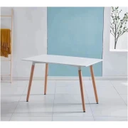 Thumbnail 2 of Маса RFG Vassy Wood, MDF, 1400 х 700 х 740 mm, MDF 25 mm, бял плот, метални крака