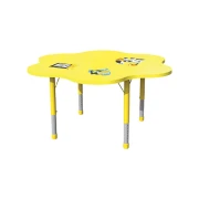 Thumbnail 2 of Ученическа маса RFG Flower, с регулируема височина, от 3 до 8 години, 1200 х 1200 х 370-620 mm, MDF, жълта
