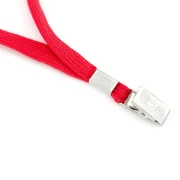 Thumbnail 1 of Office 1 Лента за бадж, с щипка, текстилна, червена, 5 броя