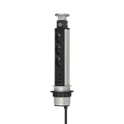 Thumbnail 1 of Разклонител за вграждане Brennenstuhl, 3 гнезда, 2 x USB Type-A, черен