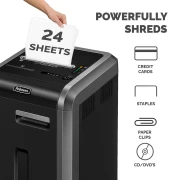Thumbnail 8 of Шредер за унищожаване на документи Fellowes Powershred 225i, 100% Jam Proof, Strip-Cut, време за работа 60 мин, за 3-5 потребителя
