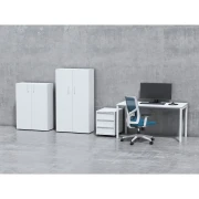 Thumbnail 2 of Стелаж Narbutas Nova Basic, 800 x 360 x 1092 mm, ПДЧ 18 mm, бял меламин, бяла правоъгълна дръжка