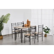 Thumbnail 2 of Комплект маса с 4 стола RFG Style, ПДЧ, дъб сонома, черен метал