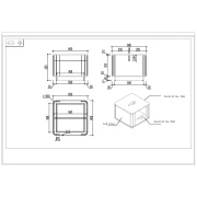 Thumbnail 2 of Ниска маса RFG Elmaz, 600 х 600 х 450 mm, квадратен плот, ПДЧ 25 mm, австралийски дъб и сиво