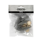 Thumbnail 2 of Creativ Company Елхичка за декорация, 40 х 60 mm, сребристи, 5 броя