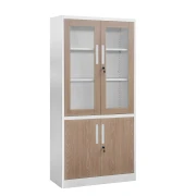 Thumbnail 5 of Шкаф RFG, медицински, със стъклени врати, 900 х 400 х 1850 mm, кехлибарен дъб и бяло