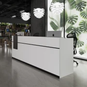 Thumbnail 4 of Рецепция RFG Ravena, 2000 х 632 х 1066 mm, ПДЧ, бяло-черна