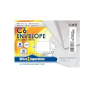 Thumbnail 2 of Office 1 Плик, C6, 114 x 162 mm, хартиен, със самозалепваща лента, бял, 25 броя