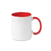 Thumbnail 1 of BESTSUB Чаша с цветна вътрешност и дръжка, 330 ml, червена, с възможност за персонализация