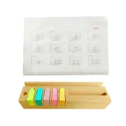Thumbnail 3 of Office 1 Поставка Green, с календар и листчета, бамбукова, 21 х 7 cm