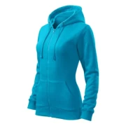 Thumbnail 2 of Malfini Дамски суитшърт Zipper 411, размер XS, светлосин