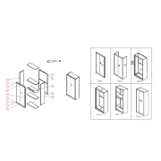 Thumbnail 5 of Шкаф RFG, метален, с електронно заключване, 90 х 42 х 185 cm, графит и бяло
