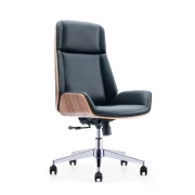 Thumbnail 10 of Кресло RFG Brian, работно, екокожа, до 150 kg, черна седалка, черна облегалка