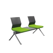 Thumbnail 2 of Посетителска пейка RFG Lisa Black, с 2 места и масичка, текстил, метална основа, зелена