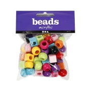 Thumbnail 2 of Creativ Company Мъниста, пластмасови, квадратни и кръгли, цветни, 75 g