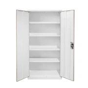 Thumbnail 5 of Шкаф RFG, за офис, метален 900 х 400 х 1850 mm, кехлибарен дъб и бяло