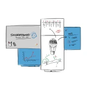 Thumbnail 4 of Rocada Бяла дъска Skin, магнитна, 100 x 150 cm